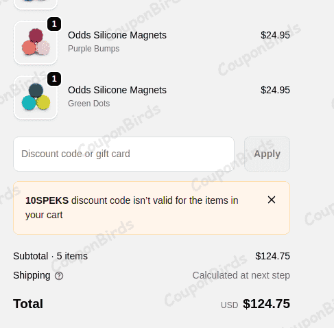 15% Speks Promo Code Verification Screenshot