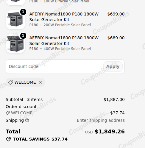 5% Aferiy Power Station Promo Code Verification Screenshot