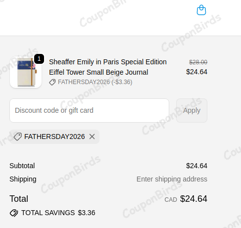 12% Pen Boutique Promo Code Verification Screenshot