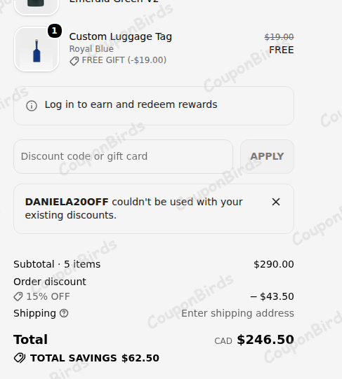 20% Tote&Carry Promo Code Verification Screenshot