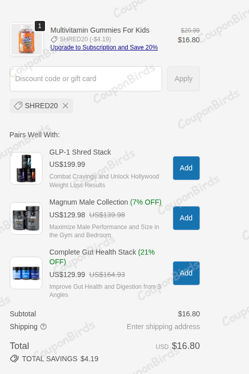 20% Inno Supps Promo Code Verification Screenshot