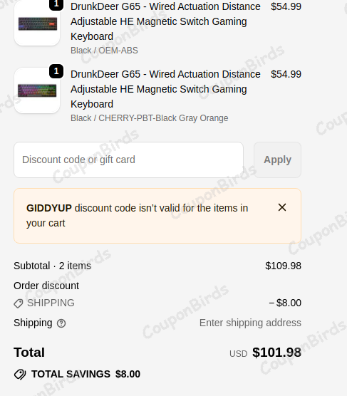 $10 DrunkDeer Promo Code Verification Screenshot
