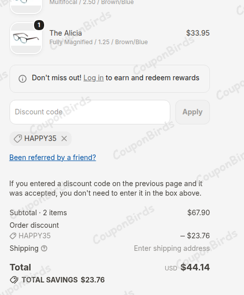 35% Readers.com Promo Code Verification Screenshot