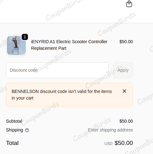 $99 iENYRID Promo Code Verification Screenshot