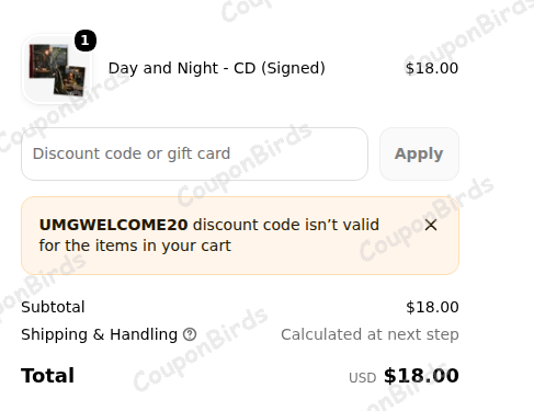 20% Interscope Promo Code Verification Screenshot