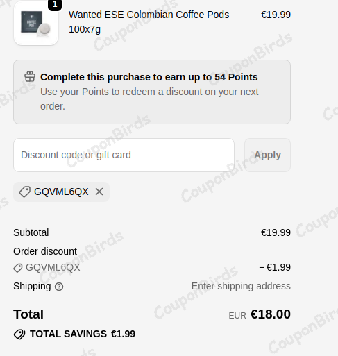 10% DiscountCoffee Promo Code Verification Screenshot