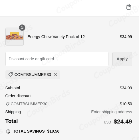 30% Honey Stinger Promo Code Verification Screenshot