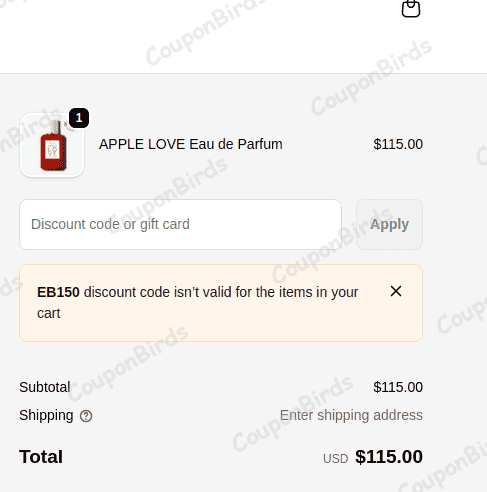 $15 Ellis Brooklyn Promo Code Verification Screenshot