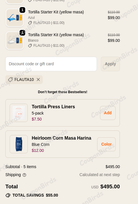10% Masienda Promo Code Verification Screenshot