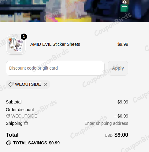 10% New Blood Promo Code Verification Screenshot