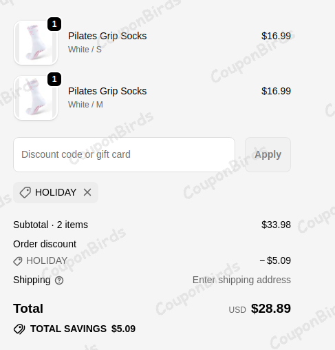 15% Shezza Socks Promo Code Verification Screenshot