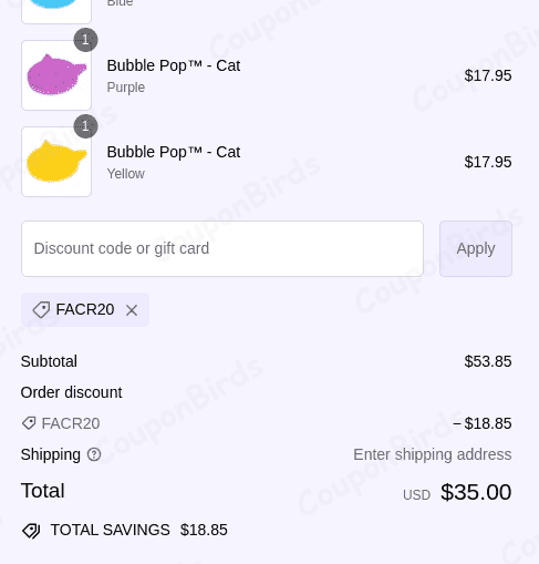 35% Sensory Joy Promo Code Verification Screenshot