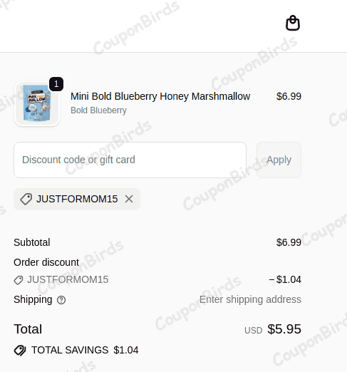 15% Max Sweets Promo Code Verification Screenshot