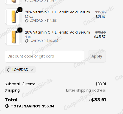 40% Timeless Skin Care Promo Code Verification Screenshot