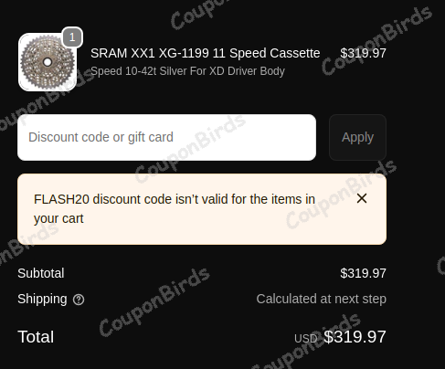 20% Incycle Bicycles Promo Code Verification Screenshot