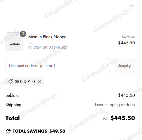 10% Emme Parsons Promo Code Verification Screenshot