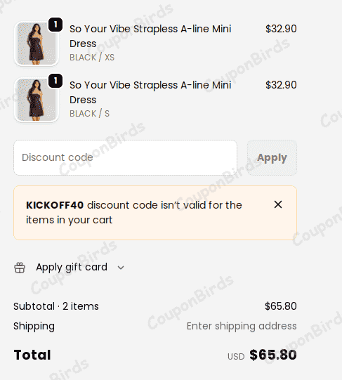 40% Windsor Promo Code Verification Screenshot