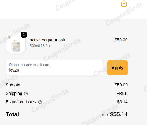 20% Milkshake Promo Code Verification Screenshot