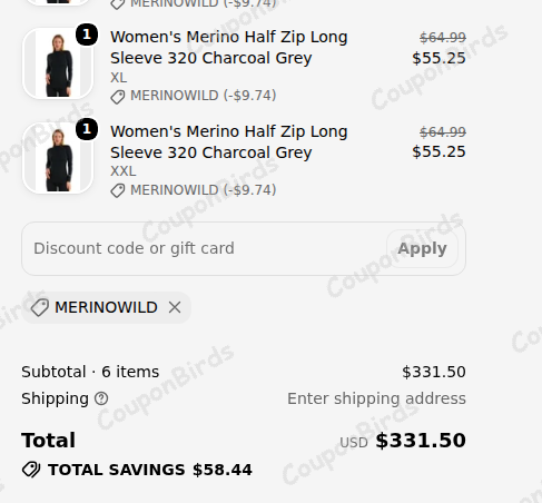 15% Merino Tech Promo Code Verification Screenshot