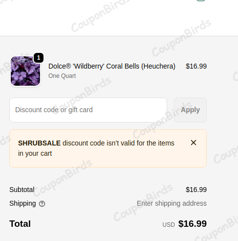 20% Great Garden Plants Promo Code Verification Screenshot
