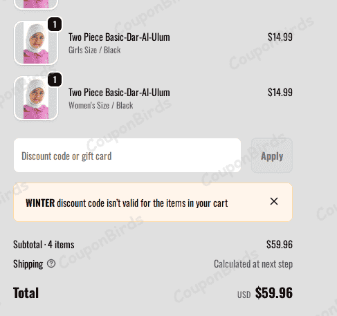 15% East Essence Promo Code Verification Screenshot