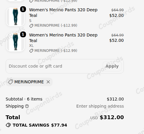 20% Merino Tech Promo Code Verification Screenshot