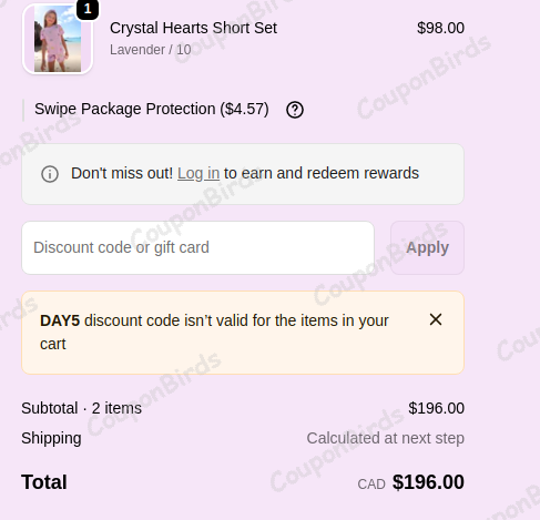35% Lola and the Boys Promo Code Verification Screenshot