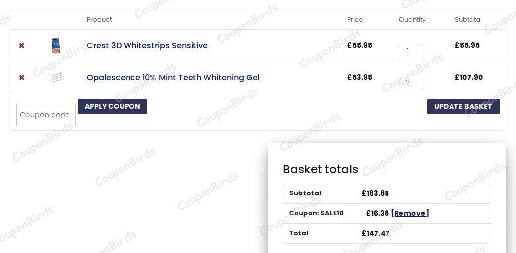 10% The White Smiles Promo Code Verification Screenshot