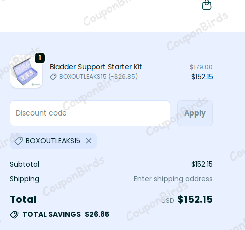 15% Uresta Promo Code Verification Screenshot