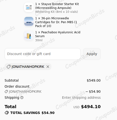 10% Dr. Pen Promo Code Verification Screenshot