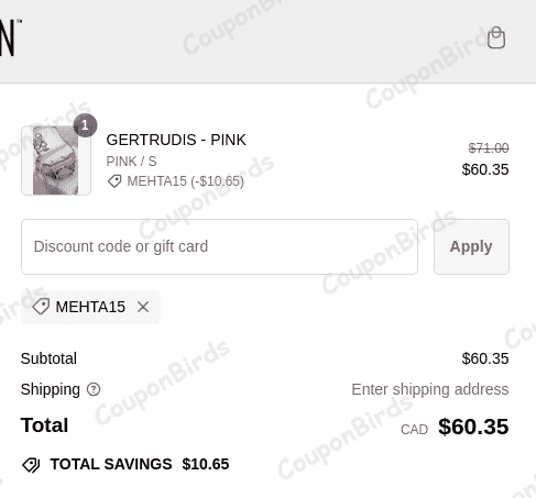 15% Cape Robbin Promo Code Verification Screenshot