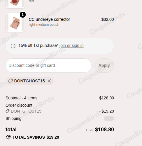 $24 Tarte Promo Code Verification Screenshot