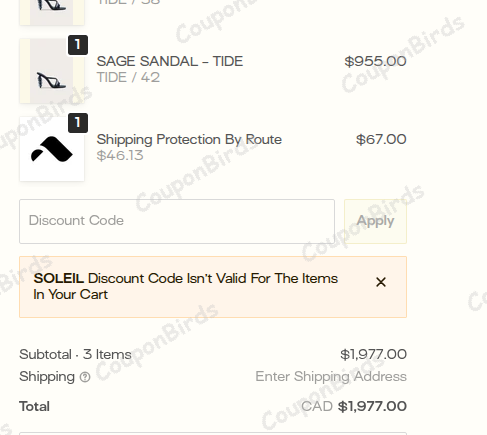 25% Cult Gaia Promo Code Verification Screenshot