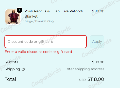 25% Posh Peanut Promo Code Verification Screenshot
