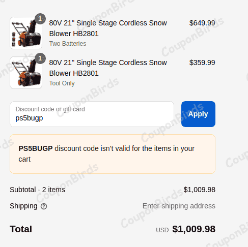 5% powersmartusa.com Promo Code Verification Screenshot