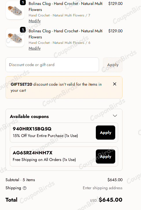 $20 The Sak Promo Code Verification Screenshot