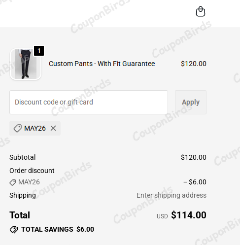 5% StudioSuits Promo Code Verification Screenshot