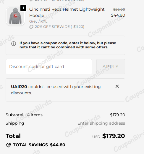 20% Homage Promo Code Verification Screenshot
