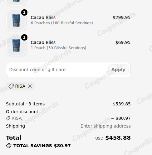 15% Earth Echo Foods Promo Code Verification Screenshot