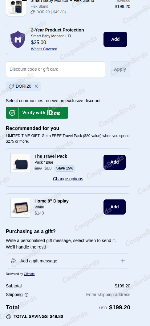20% Nanit Promo Code Verification Screenshot