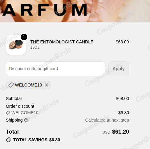 10% Heretic Parfum Promo Code Verification Screenshot