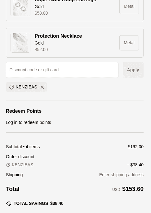 20% Uncommon James Promo Code Verification Screenshot