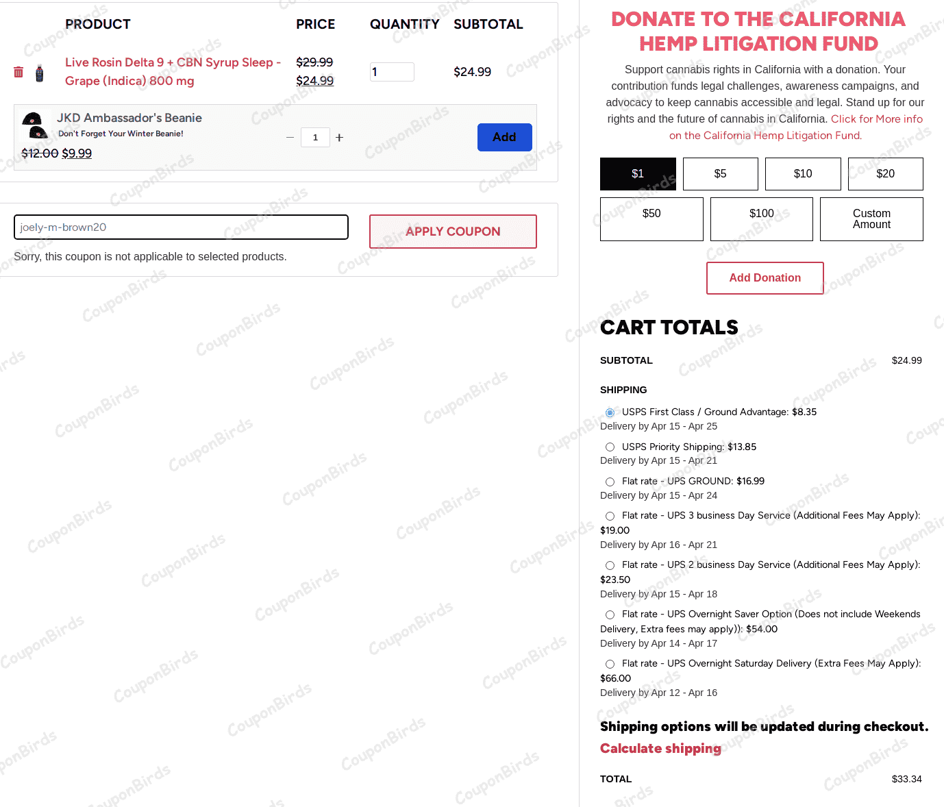 20% JK Distro Promo Code Verification Screenshot
