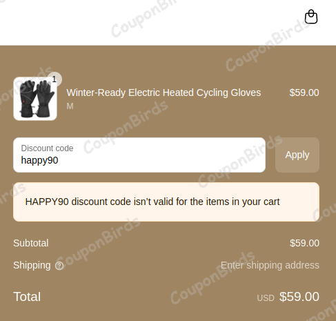 10% Happy Run Sports Promo Code Verification Screenshot