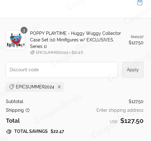 15% EpicDrops Promo Code Verification Screenshot