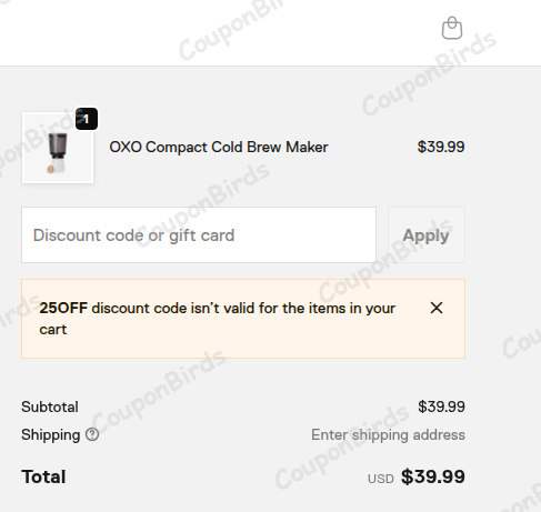 $25 Trade Coffee Promo Code Verification Screenshot