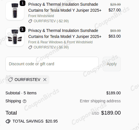 10% TESLAUNCH Promo Code Verification Screenshot