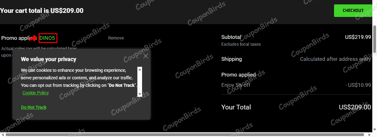 5% Razer Promo Code Verification Screenshot
