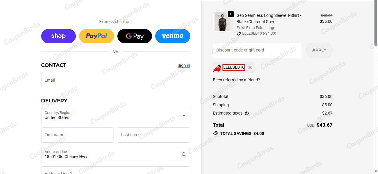 25% Gymshark Promo Code Verification Screenshot