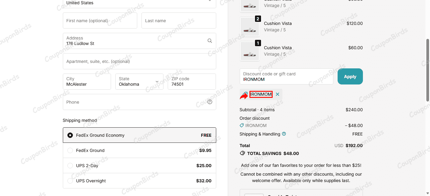 20% REEF Promo Code Verification Screenshot